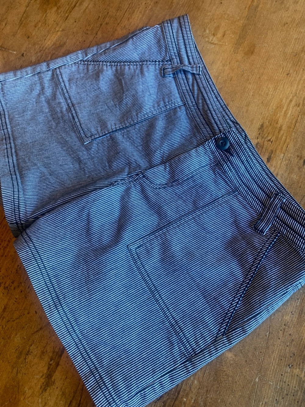 Prana Navy and White Pinstripe Women's Cargo Shorts - Picture 14 of 16